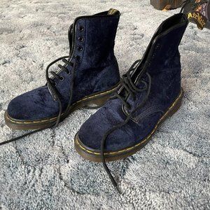 Blue Velvet Doc Martens- The Original- Vintage- US 6